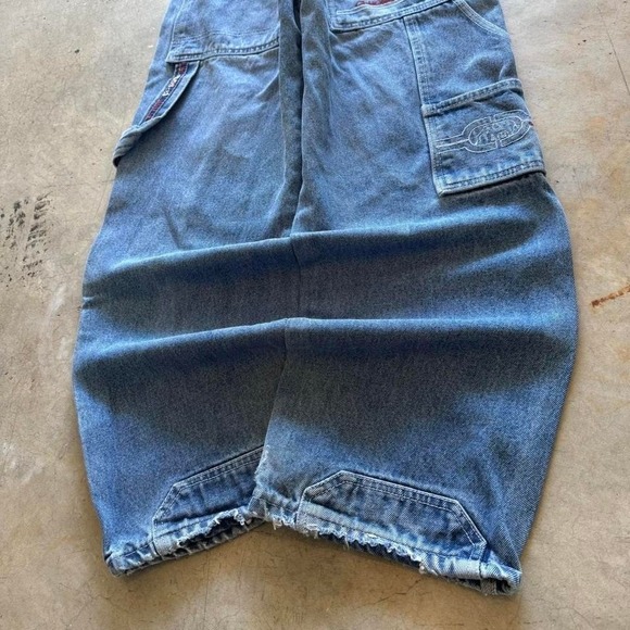 Baggy Cyborg Carpenter Wide Leg Jnco Styl Denim Y2k Vintage Jeans - 28" - Picture 5 of 8